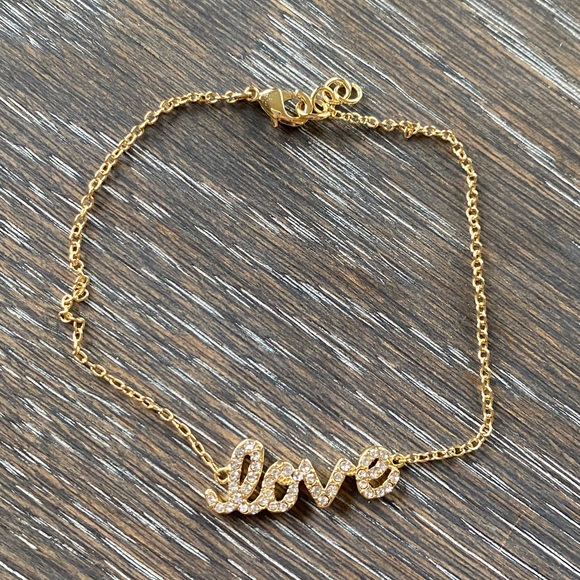 3/$9 love simple gold bracelet. Great condition - Picture 3 of 4